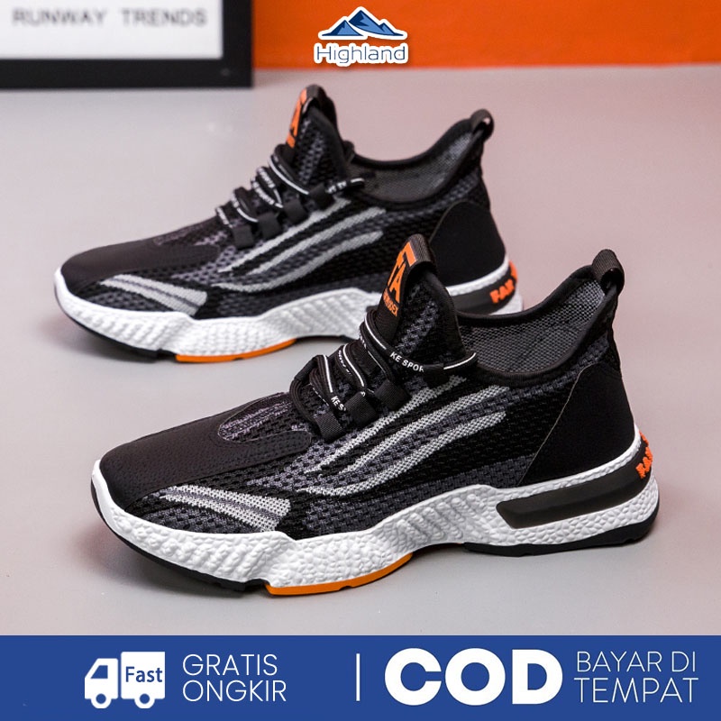 COD Sepatu Sneakers Pria Olahraga Style Sepatu Kasual Running Shoes Pria Kanvas MR121