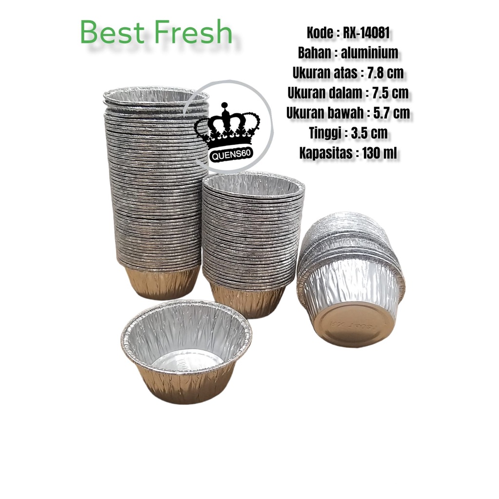 Jual Aluminium foil cup RX 14081 + tutup / zupa soup / cake muffin Alumunium foil cup BEST