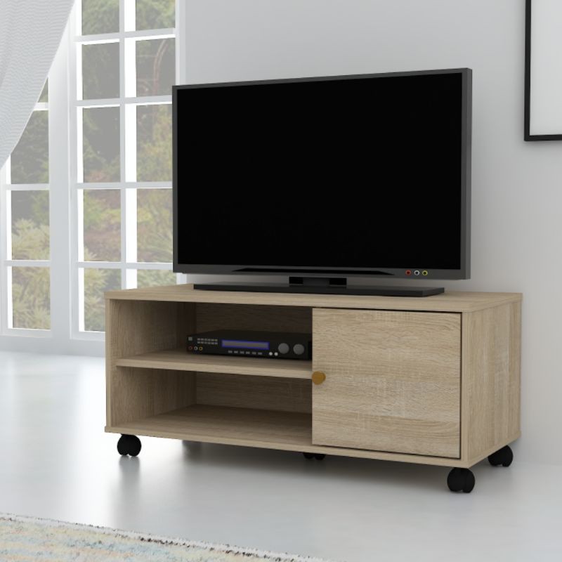  Rak  TV  Minimalis Meja  TV  Cabinet Dengan Roda  VR 80 