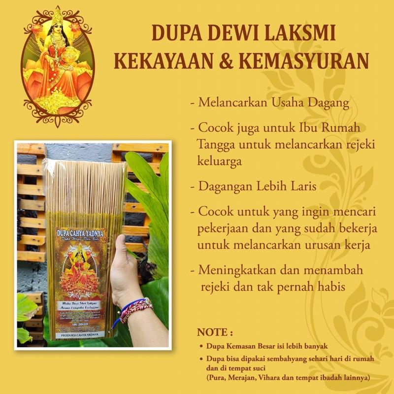 Dupa Harum Sri Laksmi 800 Gram Nyala 2 Jam