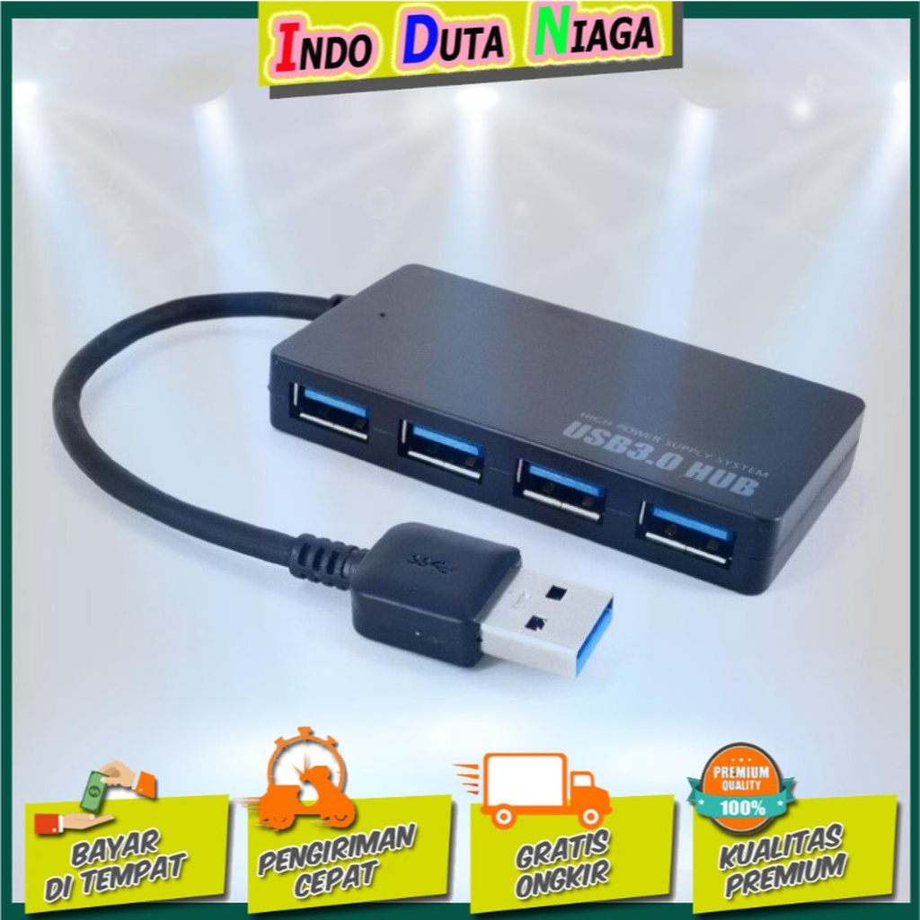 IDN TECH - USB Travel Charger &amp; HUB Combo USB 3.0 4 Port - UH-103U3