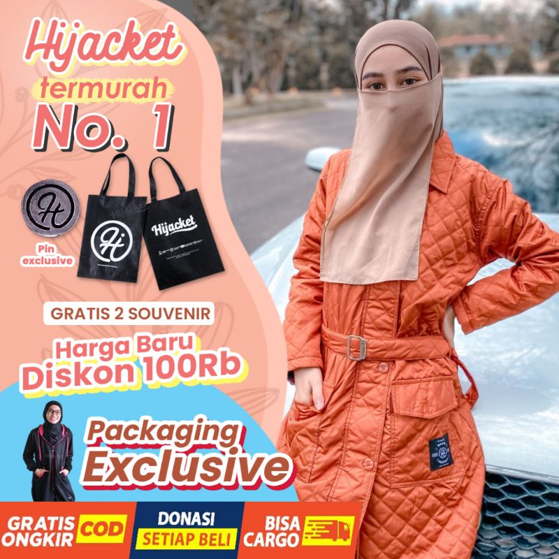 HIJACKET AGNESIA ORIGINAL JAKET MUSLIMAH COAT PANJANG WANITA