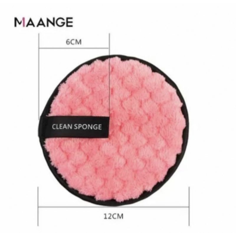 (LEMBUT)Makeup Removal Clean Sponge Puff Double-Sided Face Cleansing Makeup Remover  Cotton Pads