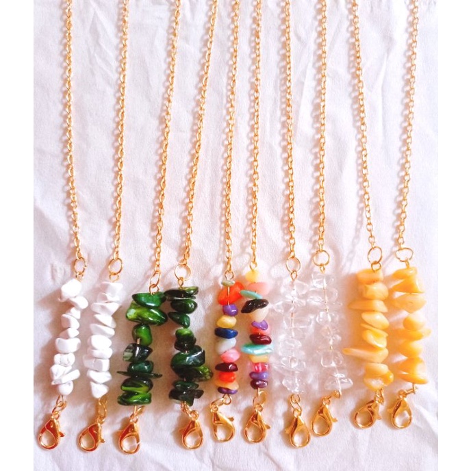 TERMURAH!! Strap Masker Manik Batu Pecah Etnik Unik / Kalung Masker / Gantungan Masker