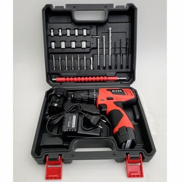 Mesin bor baterai 12V BITEC INA MBB 1012 Li-YS Cordless battery impact