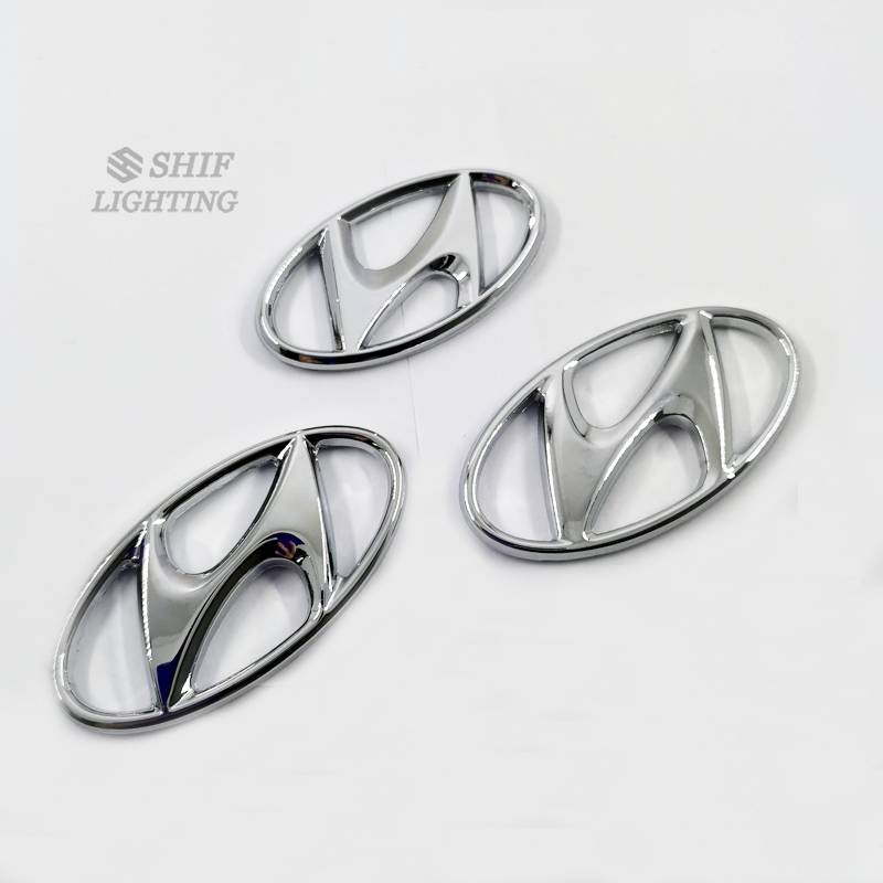 1pc Stiker Emblem Logo Hyundai Bahan Metal Untuk Stir Mobil Hyundai