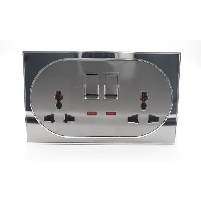 PG - Stop Kontak Listrik Double Multi Fungsi 13A - Minimalist Modern