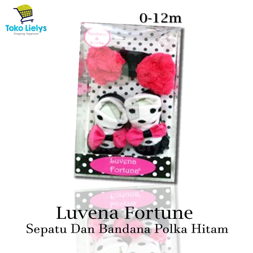 Luvena Fortuna Sock &amp; Headband Baby Gift Set Kado Bandana dan Kaos Kaki Bayi 0-6 Months