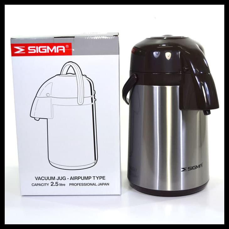 Sigma Vacuum Airpot / Termos Pencet Stainless 2.5Lt / Termos Air Panas