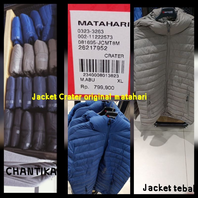 JACKET CRATER  WINTER TEBAL PRIA ORIGINAL MATAHARI