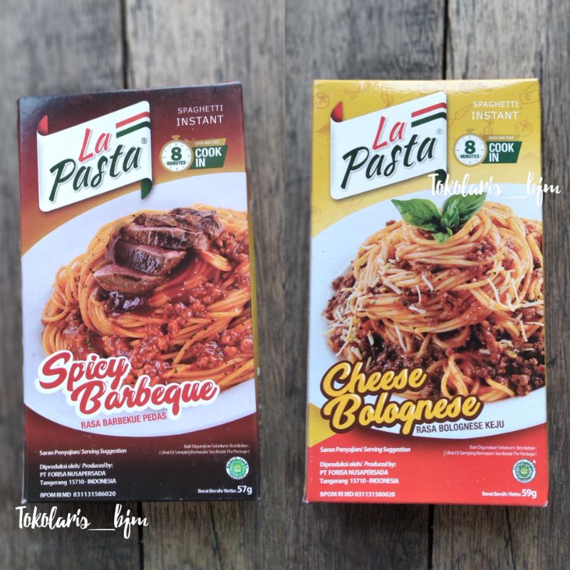 

La Pasta Spaghetti Instant Rasa Keju Bolognese dan Spicy Barbeque