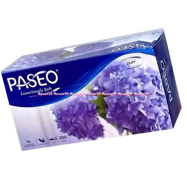 Paseo Luxuriously Soft Facial Tissue 200sheet Tissu Kotak Paseo Ungu Tisu Kemasan Kotak Lux Purple