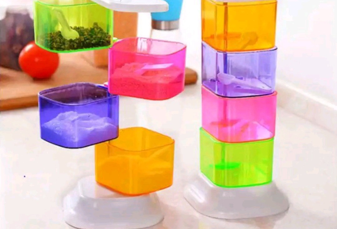 Rak Tempat Bumbu Dapur 4in1 Susun Tingkat 4 In 1 / Seasoning Box - X168