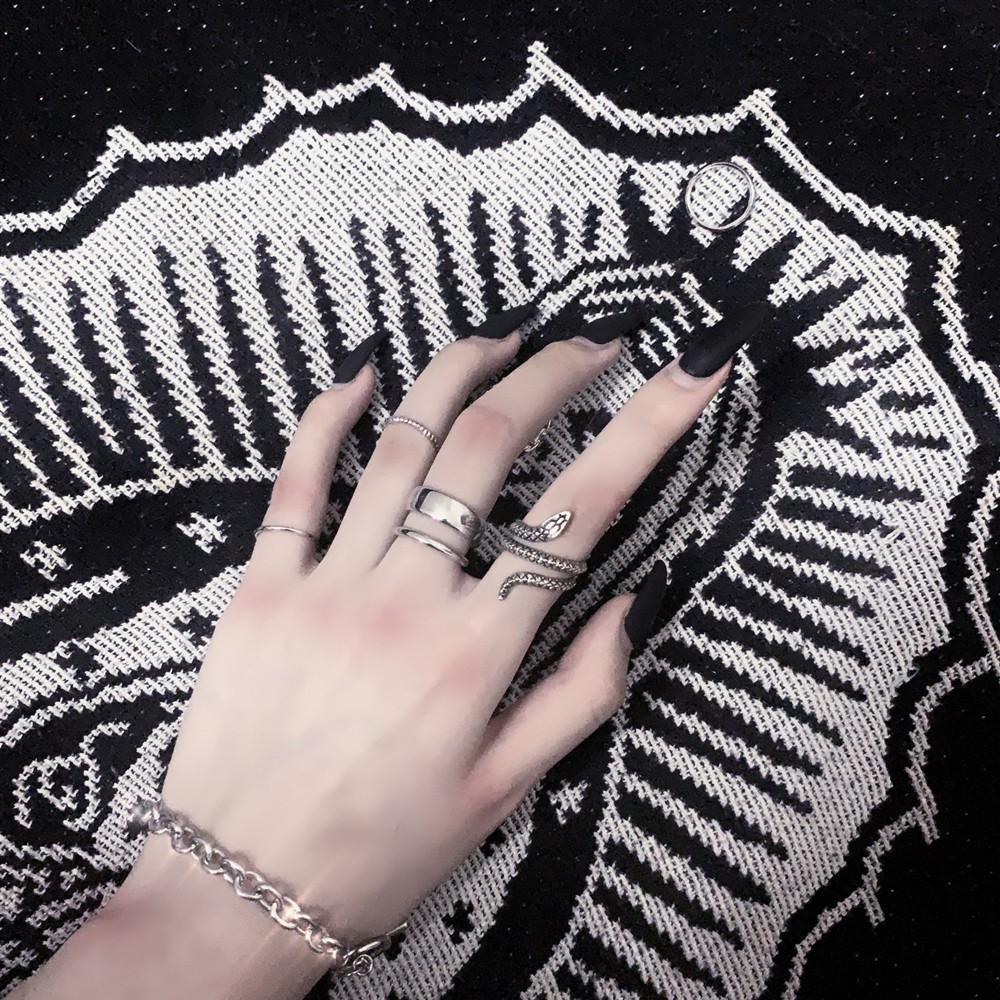 Fashion Women Punk Personality Ring Animal Snake Shape Ring Jewelry