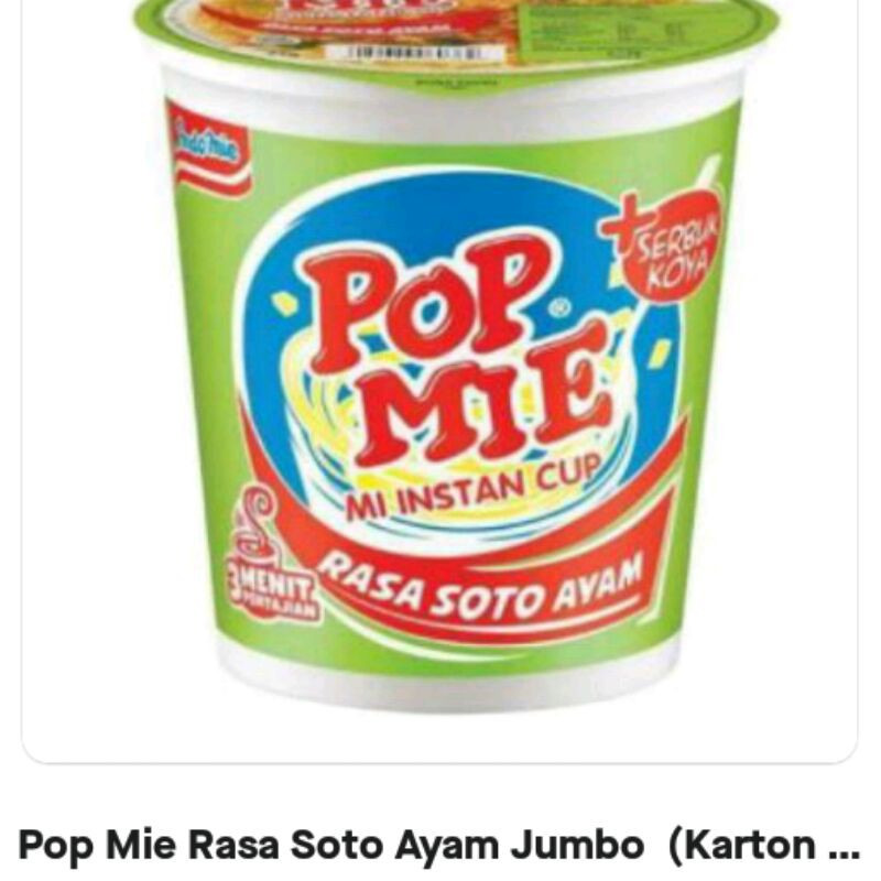 

POP MIE RASA SOTO AYAM JUMBO *N*
