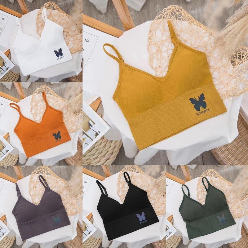 KINDSTORE❤ | [BUTTERFLY-BRA] Bra Sport Yoga Olahraga / Tank Top Model Crop Import Fashion Korea