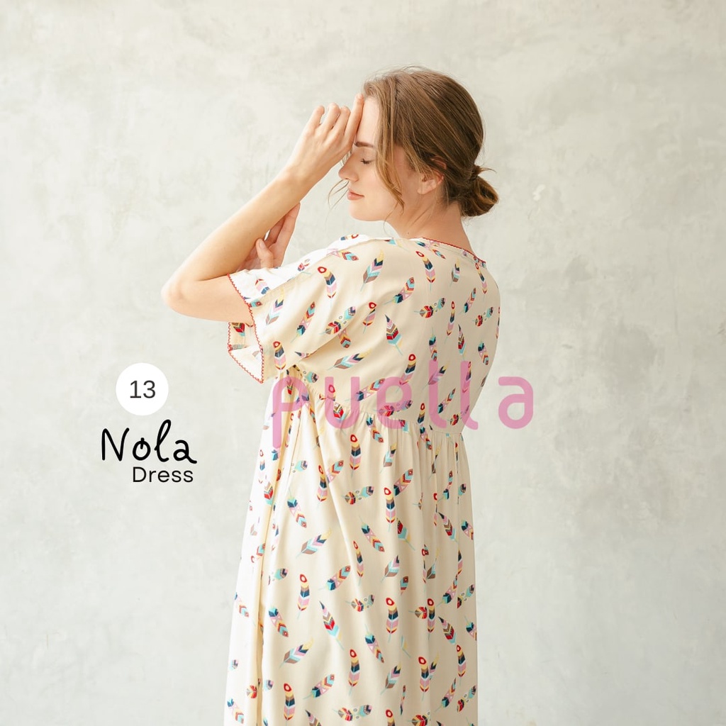 Puella - Daster Nola Series 13 | Baju Tidur Adem | Daster Jumbo | Daster Ibu Hamil | Daster Ibu Menyusui | Sleepwear | Homedress | Baju Santai | Dress Jumbo | Daster Murah-5