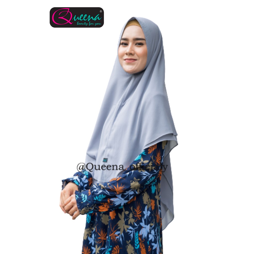 jilbab ceruti babydoll 2 layer jilbab ceruti instan jilbab ceruti babydoll model terbaru Queena