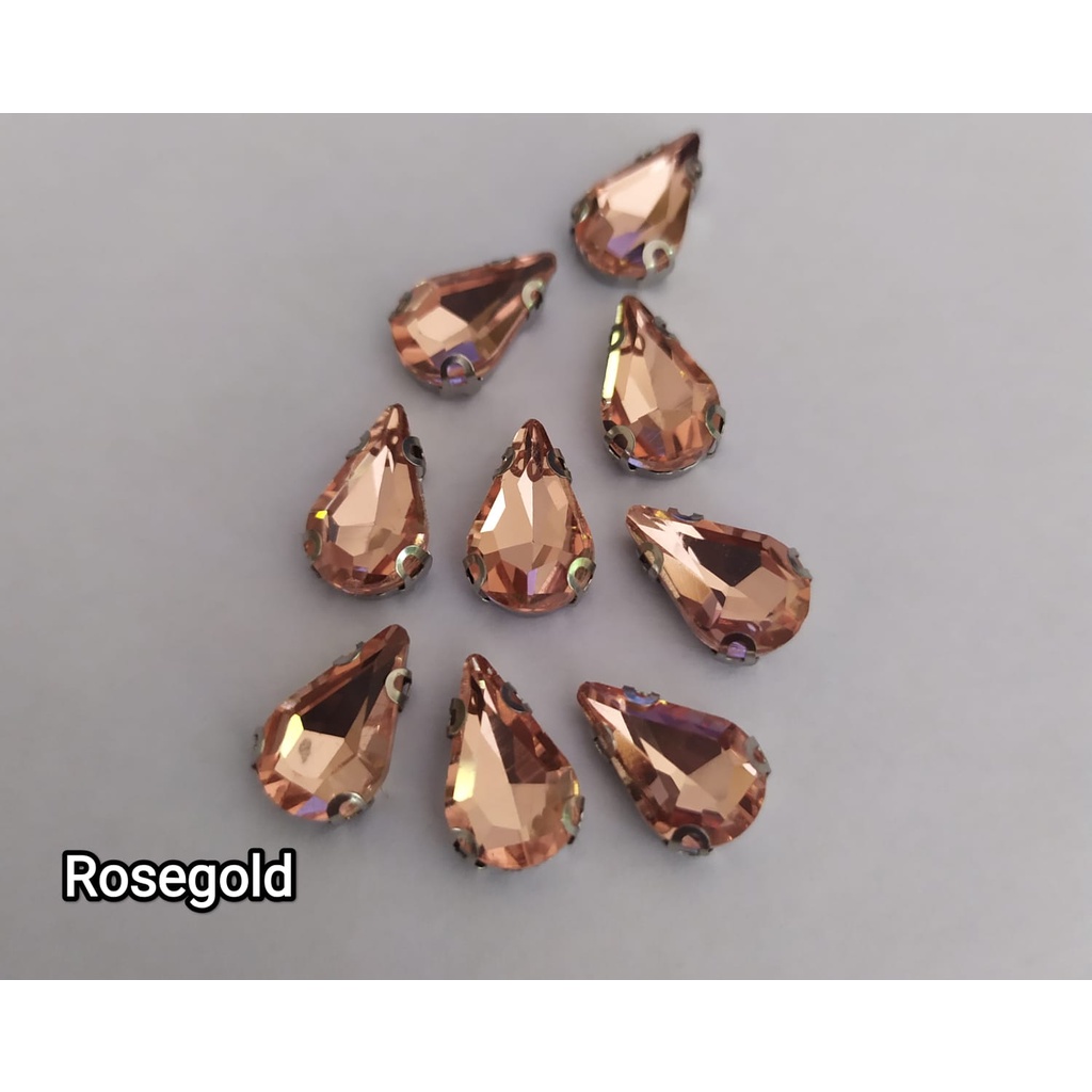 DIAMOND CANGKANG / Permata Cangkang Tetes 8x13 Grade A Kaca, 100 pcs