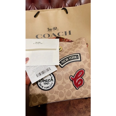 coach willow bucket bag patches