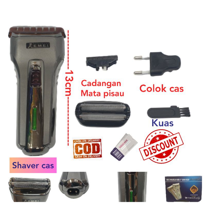Mesin Cukur Kumis Jenggot Pria Dewasa Kemei Km-a588 Shaver Charger Murah Terlaris dan Cukuran Cas