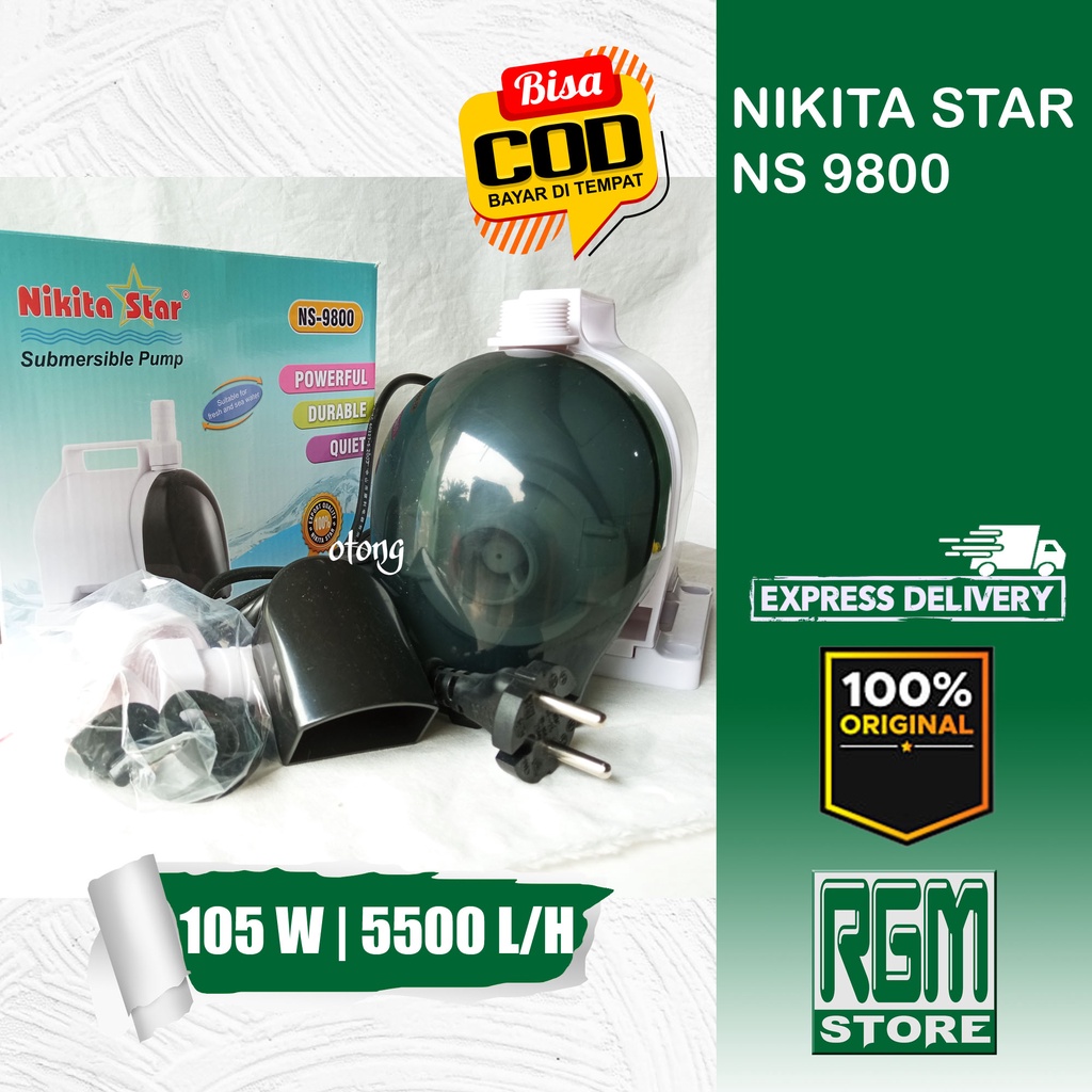 NIKITA STAR NS 9800 NS9800 MESIN POMPA KOLAM AQUARIUM HYDROPONIK