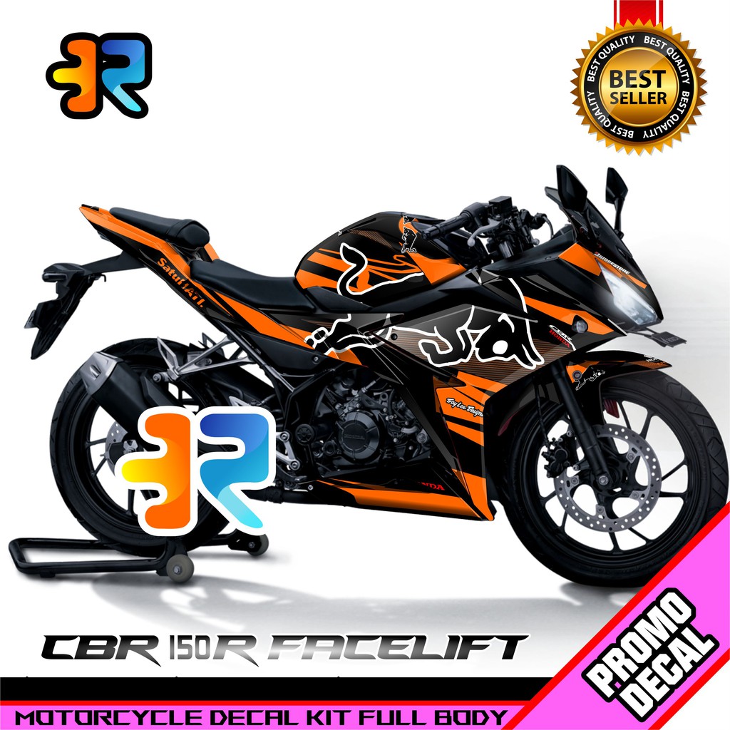Decal Motor CBR 150R Facelift Desain Red Bull 1 Sticker Decal Full Body