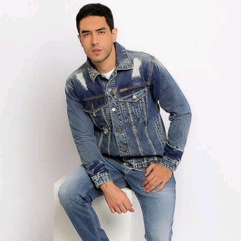 Jaket Jeans Pria Original Lois MJF141D2 / MJF142