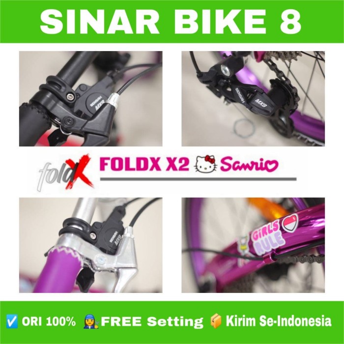 Sepeda Lipat Ukuran 16 Inch ELEMENT FOLDX X2 SANRIO Hello Kitty Folding Bike