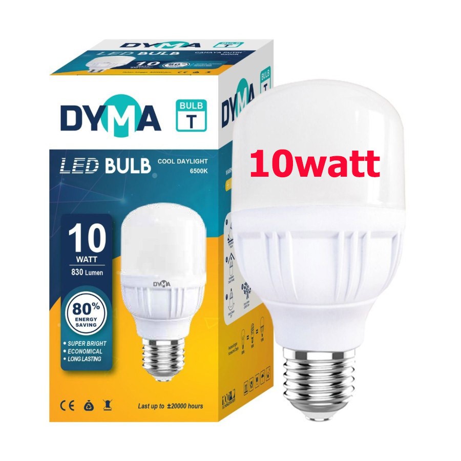 Dyma Lampu LED tabung 10W - Putih - capsul