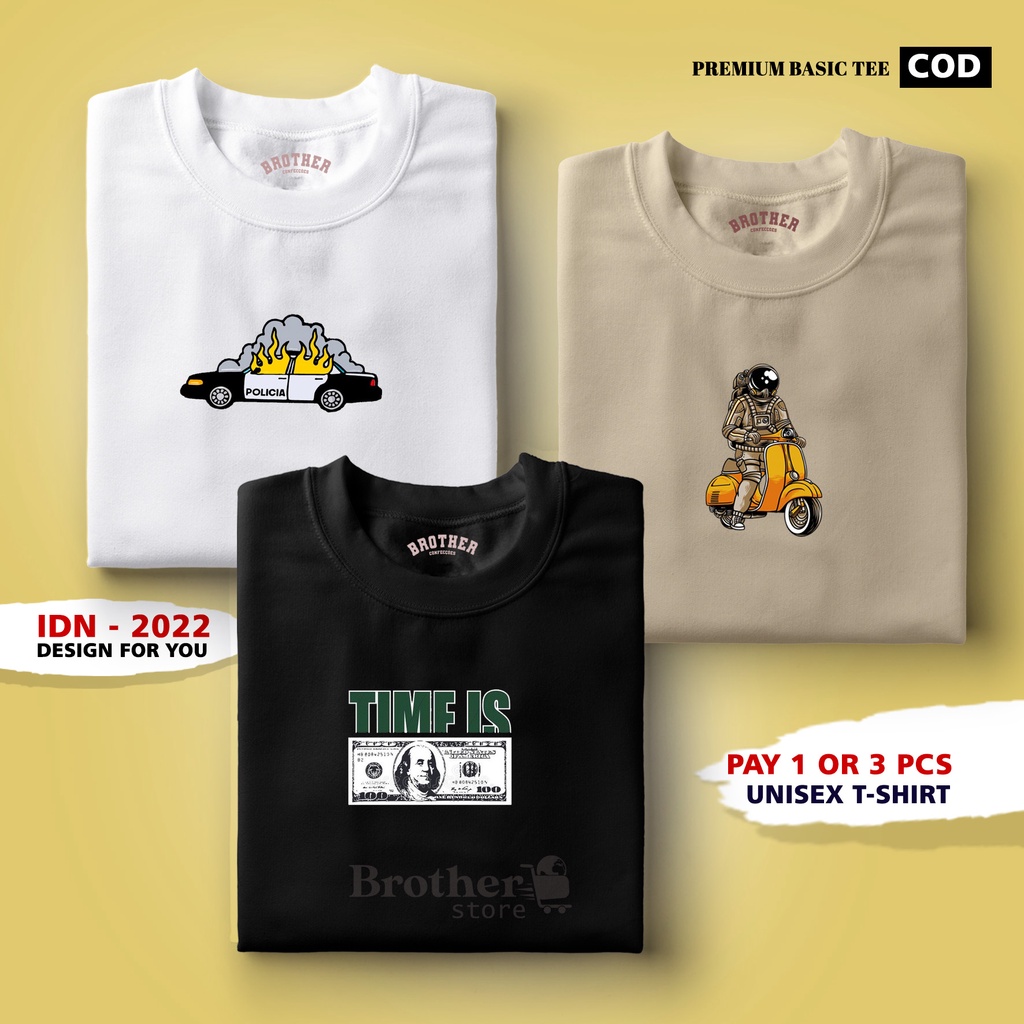 BUY 1 OR 3 PCS ( PROMO COD ) BROTHER STORE / Kaos Distro100% Catoon Combed 30s / ArticelTVP