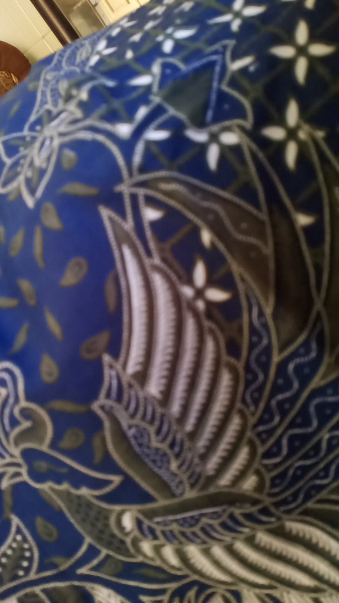 Mahadewa Biru Kemeja Batik Pria Full Furing Bahan Katun Sragenan