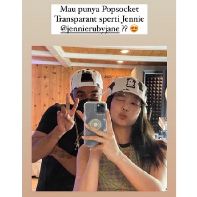 Popsocket Polos Jennie Blackpink Transparan NEW!! (Bulat / Hati)