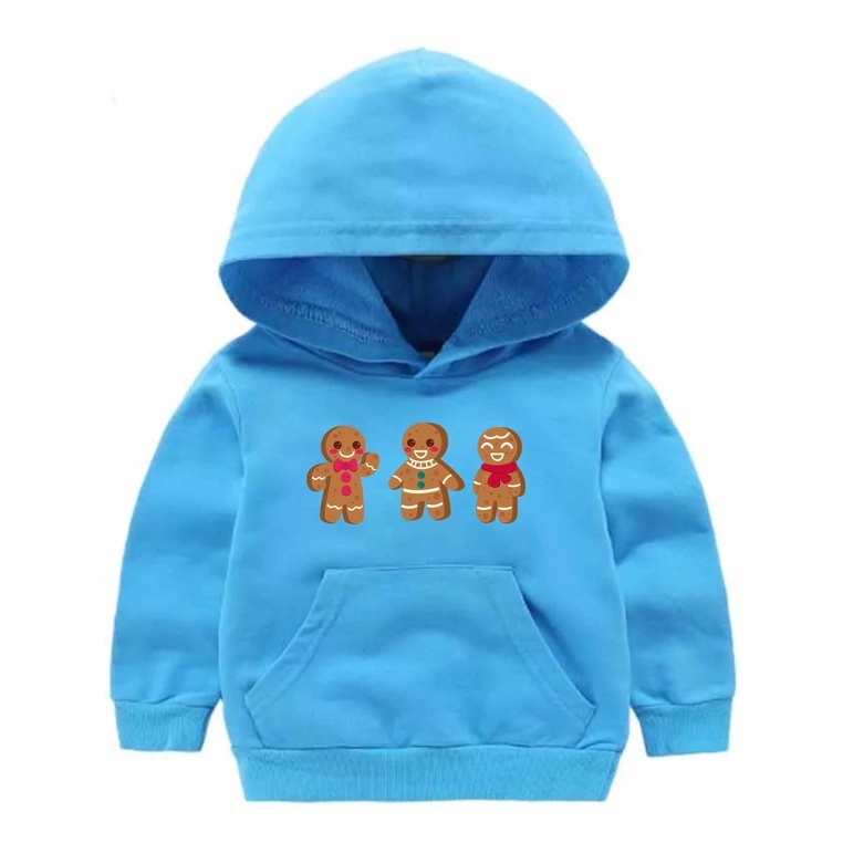 Hoodie Gingerbread Sweater Pakaian Anak M - XXL