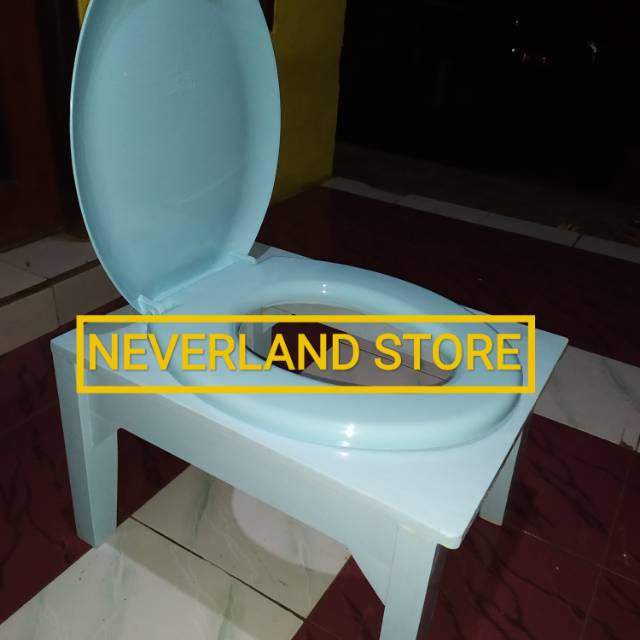 Kursi toilet wc duduk portable closet BIRU Shopee 