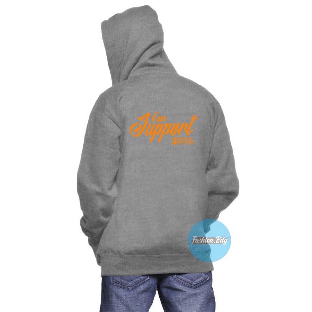 JAKET SWEATER HOODIE JUMPER I'AM SUPPORT MOBILE LEGEND TERLARIS