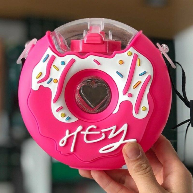 Donuts Bottle Drink | Botol Minum Donat | Botol Minum Unik-Pink Hey