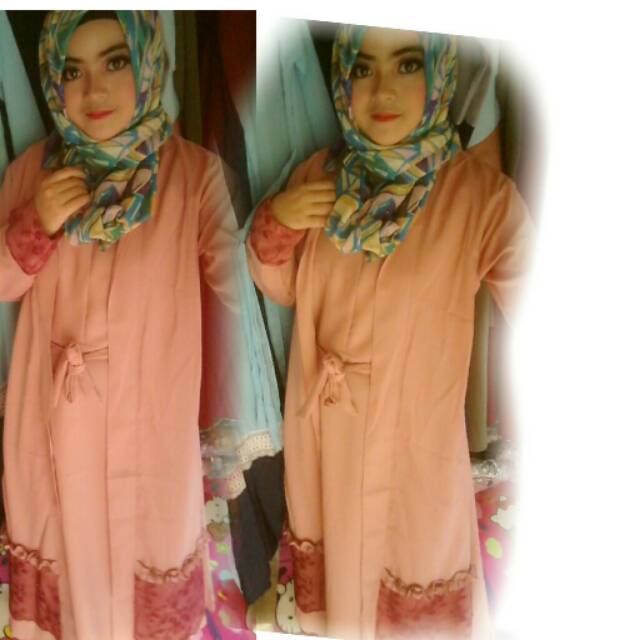 Gamis sabyan brukat tile mewah