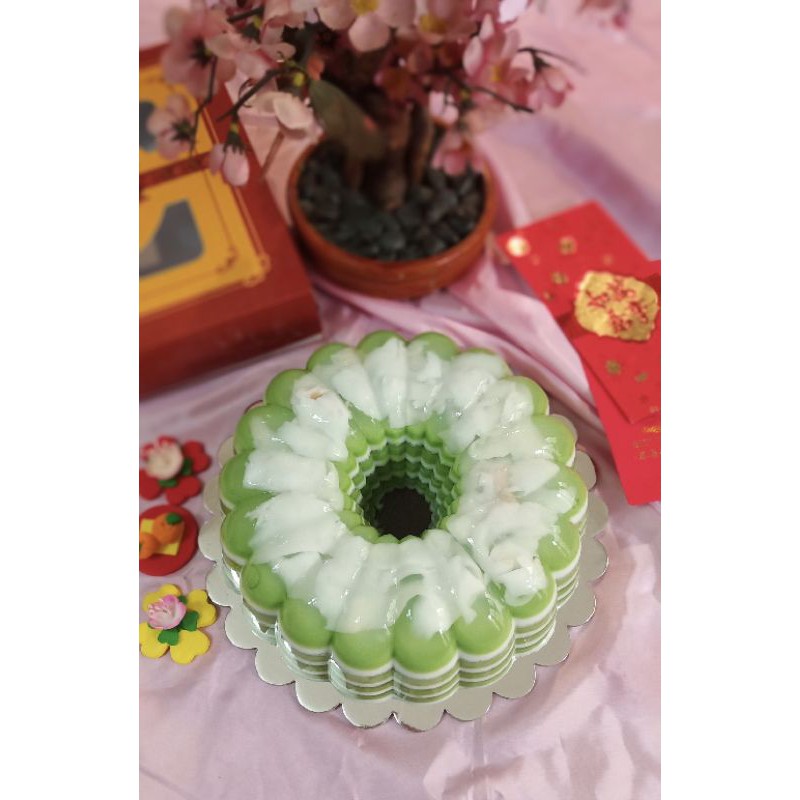 

COCONUT PANDAN LAYER PUDDING