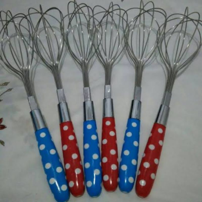 kocokan telur polkadot/kocokan telur stainless