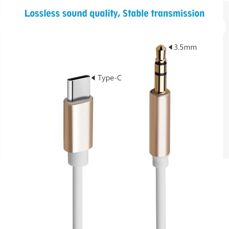 Kabel USB 3.1 Type C Male To 3.5 mm Male Audio Sound AUX TRS Speaker