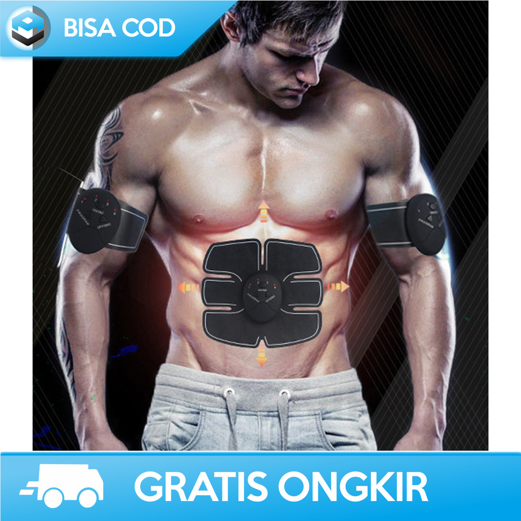 ALAT STIMULATOR TERAPI OTOT SIX PACK ABS ABDOMINAL EMS ORIGINAL 068R2