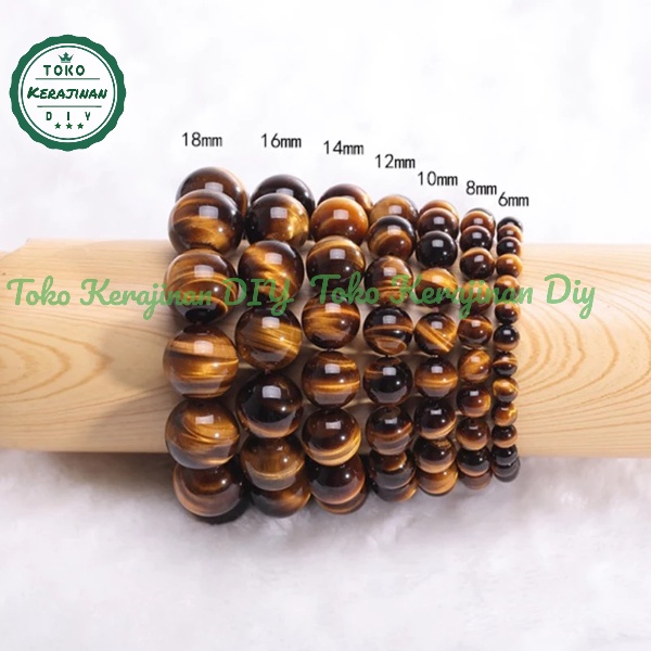 Gelang Batu Biduri Sepah Gelang Tiger Eye Natural 8/10/12/16/18mm