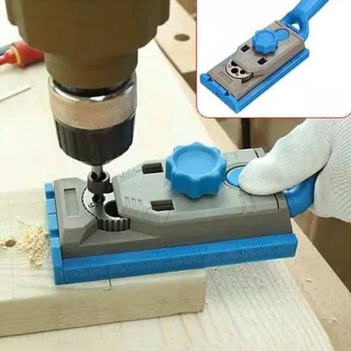 pocket hole jig dowel  drill guide mata bor sekrup doweling kayu craft