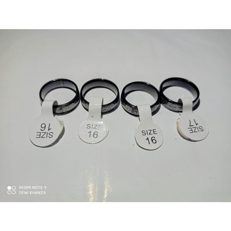 cincin tauhid, cincin laailaahaillallah,cincin logam, cincin syahadat