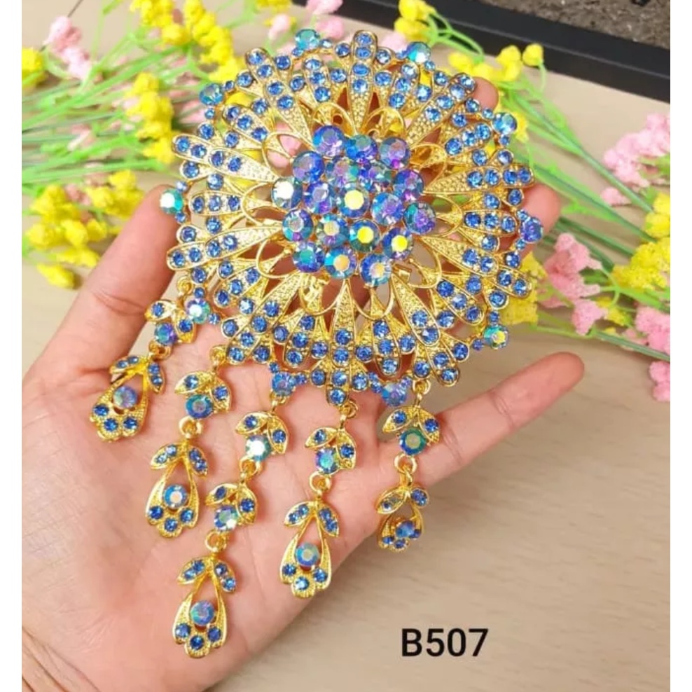 Bros Kebaya Jumbo / Bros Pengantin Jumbo permata warna