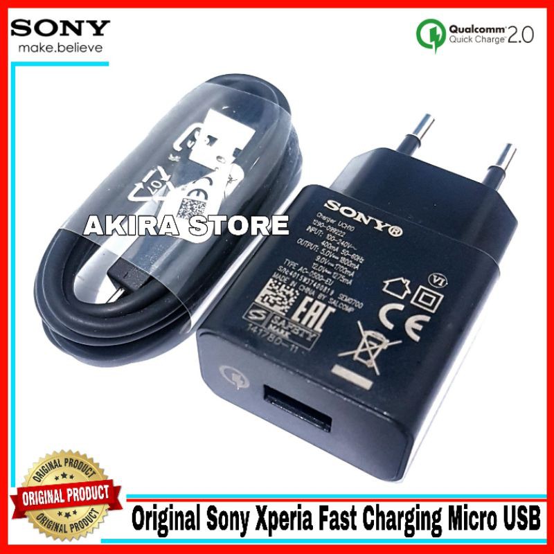 Charger Sony Xperia Z5 Compact Z5 Z5 Premium Original 100% Fast charging Micro USB