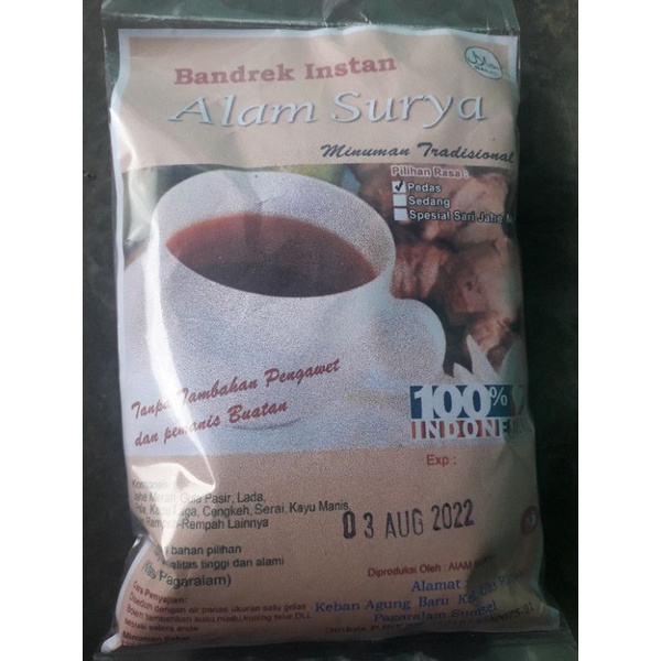 

BISA COD bandrek instan alam surya khas pagar alam