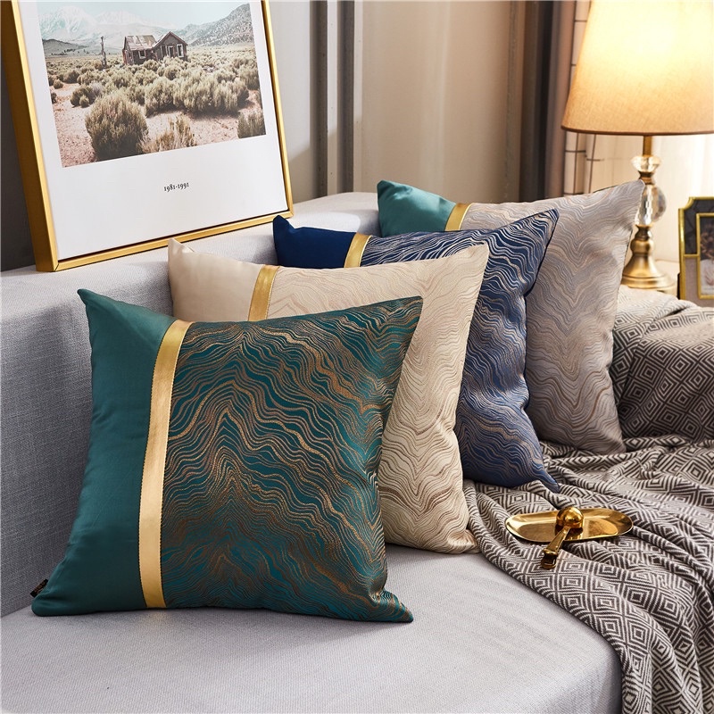 SARUNG BANTAL SOFA COVER PILLOW LUXURY AESTHETIC LIST GOLD MEWAH