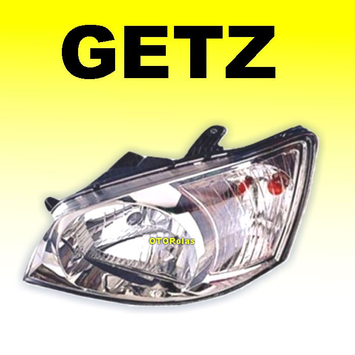 LAMPU DEPAN HYUNDAI GETZ 2005 2004 2003 2006 BESAR HEAD LAMP UTAMA DEPO KRISTAL SET